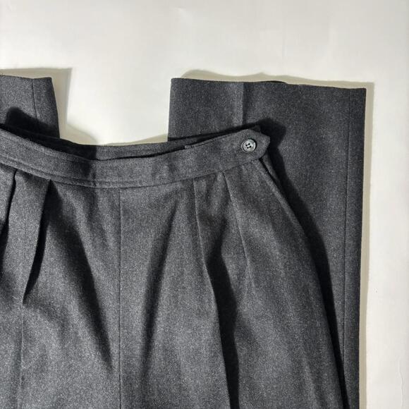 vintage 1980s evan picone dark grey wool trousers - Picture 2 of 8